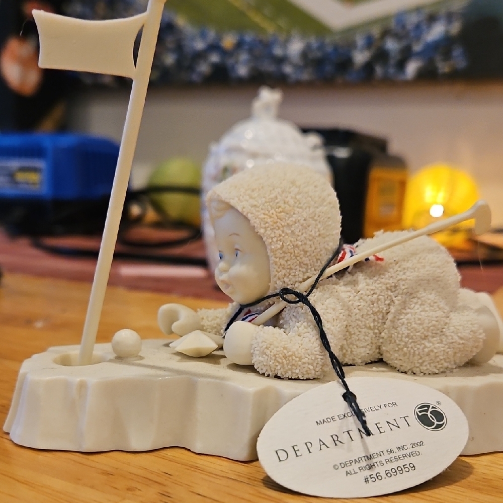 Department 56 White Baby Golfer Figurine